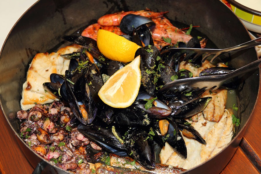 מנת פירות ים בדוברובניק